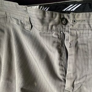Volcom Gray w/ Dark Gray Pinstripes Chinos